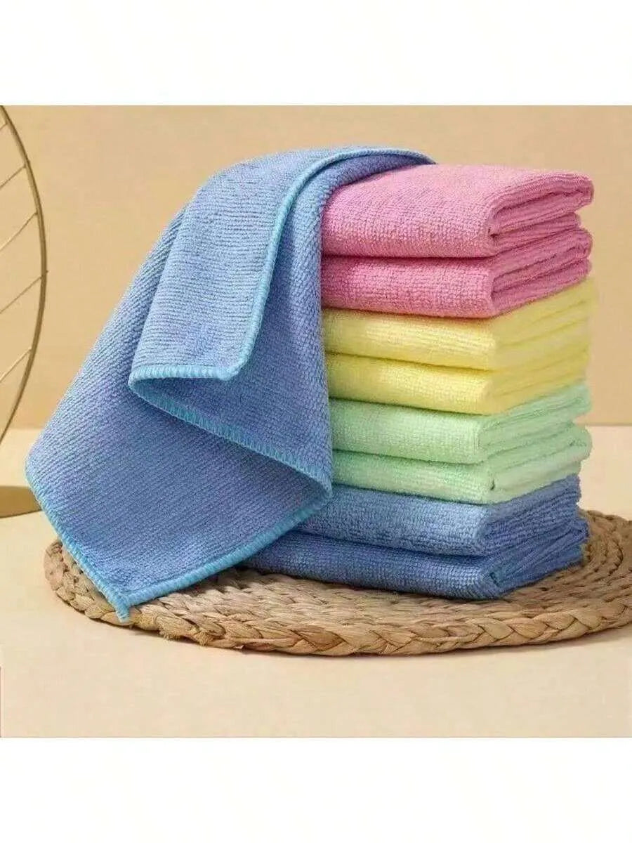Juego de 10 paños de limpieza de microfibra multicolor para cocina, baño, hogar y menaje del hogar, colores surtidos