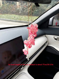 Colgante con borla de flores para el coche, accesorio decorativo creativo para el retrovisor