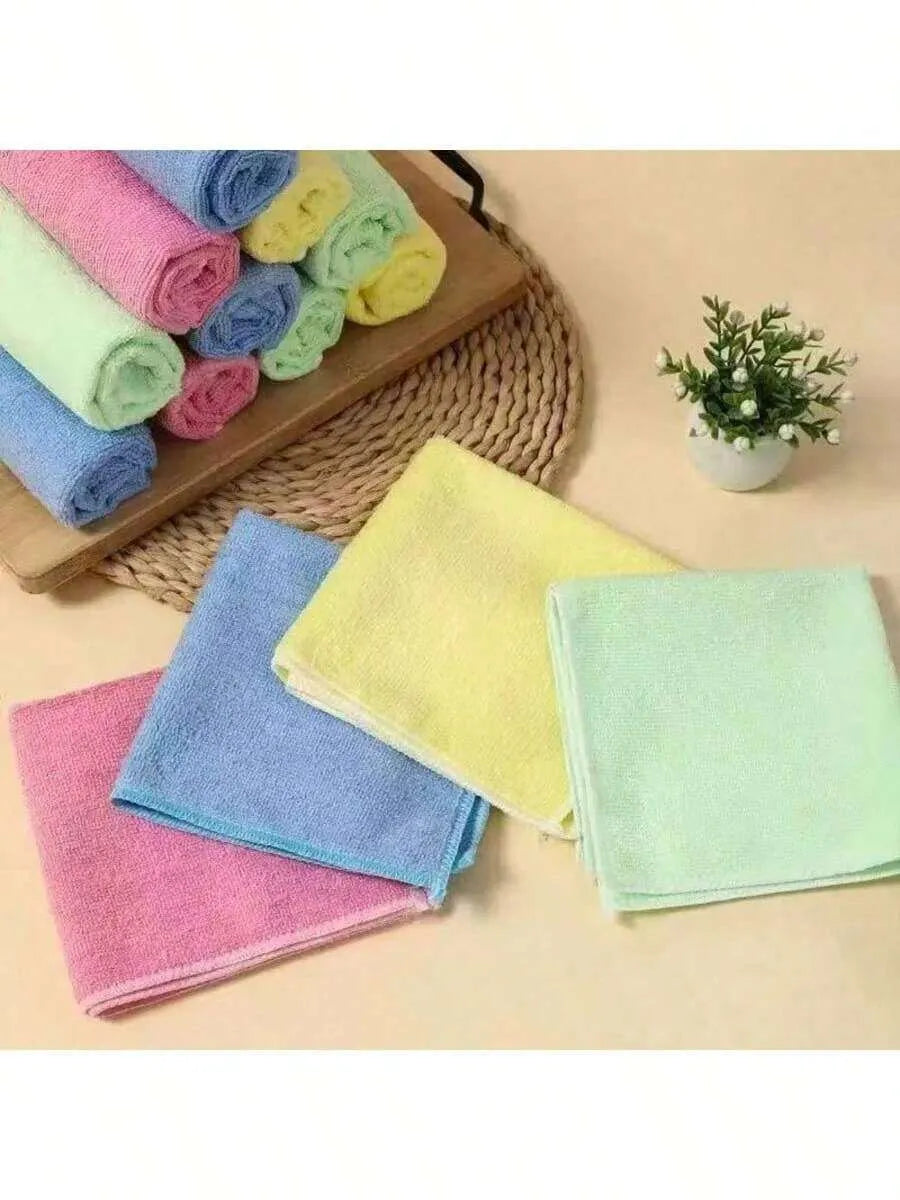 Juego de 10 paños de limpieza de microfibra multicolor para cocina, baño, hogar y menaje del hogar, colores surtidos